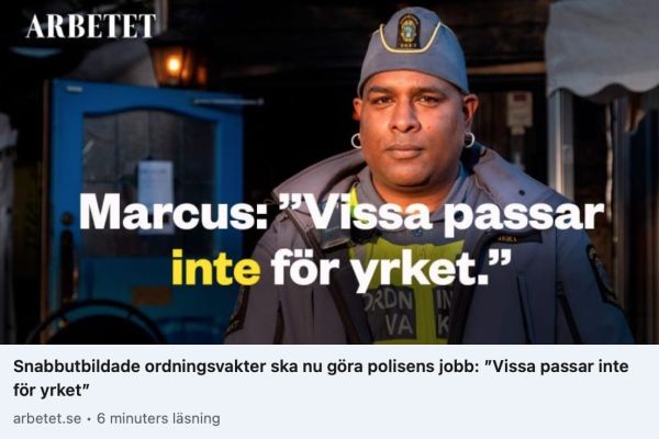 Nu får ordningsvakter göra polisens jobb